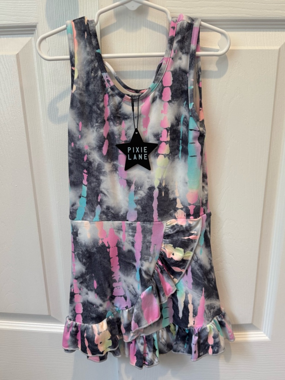New w Tags PIXIE LANE Tie Dye Splatter Paint Tank Dress Sz 6